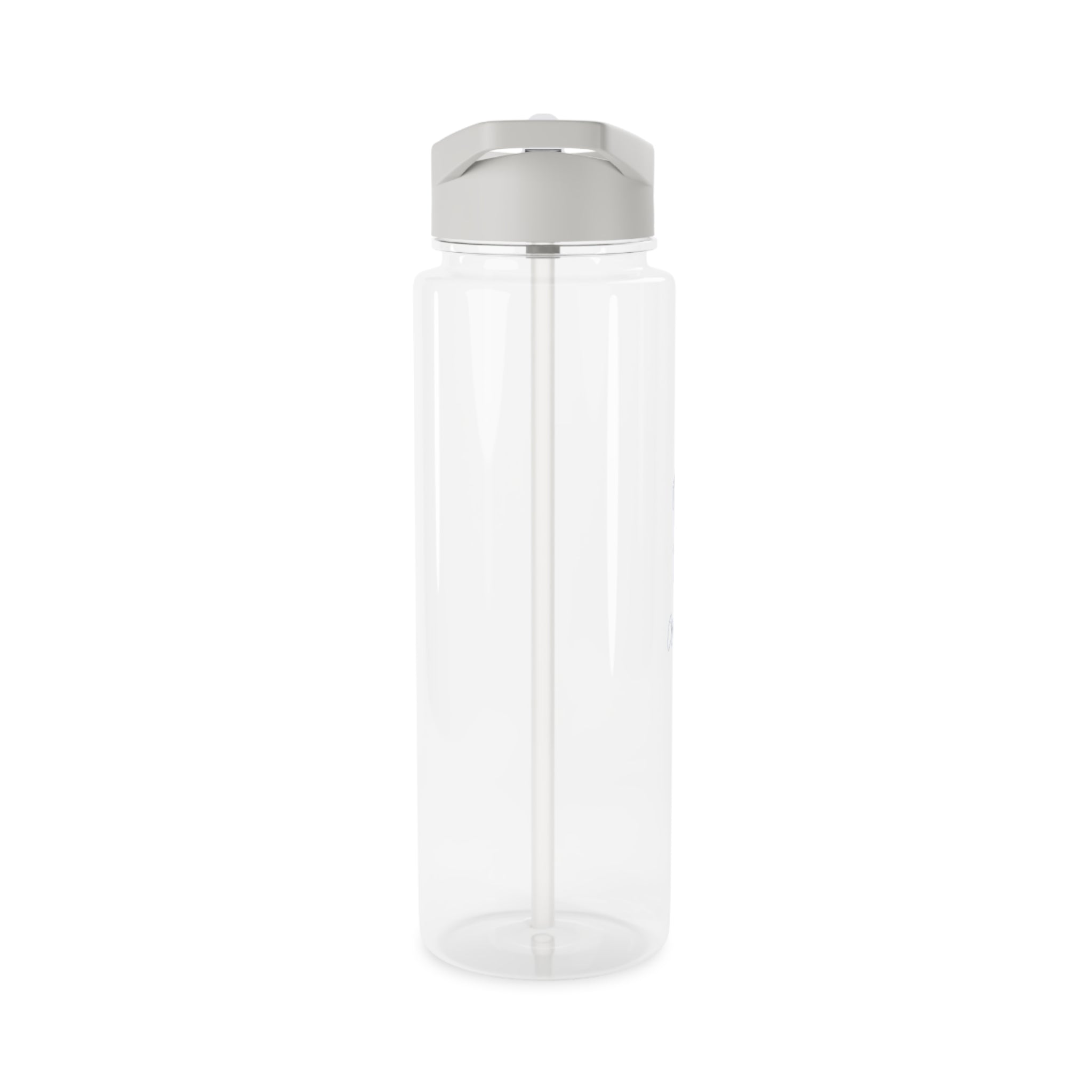 Tritan Water Bottle — Minimal Rose Line Art 'Cresca' | Clear Sports Bottle with Straw
